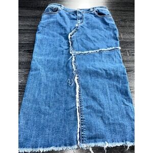 Tom Ford‎ Distressed Denim Skirt Women's Size 40 Italy Authentic Designer Rare